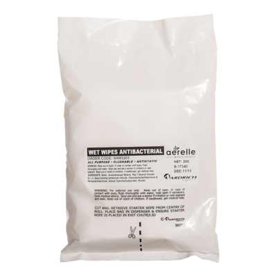 Antibacterial Wipe Refills, Pouch - Aerelle