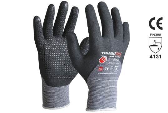 TOUCHLINE™ '3/4Back', Nitrile 3/4 dip Foam coat w/micro dots, Size 7 - Esko