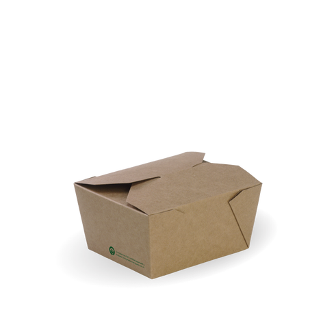 Small lunch box - FSC Mix - printed kraft-look - Biopak