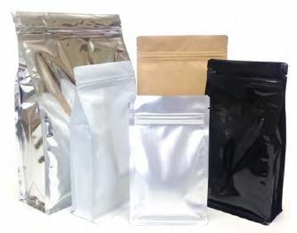 PF Flat Bottom with Zipper 3kg Silver Shiny 260x110x340mm Carton 400