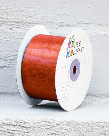 Cut Edge Organza 50mm X 50mtrs Copper - Bee Dee