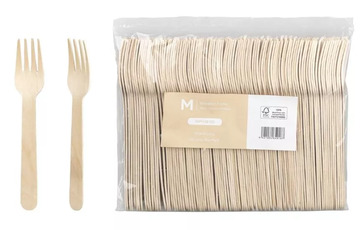 Wooden Fork - Natural, 160mm Long, FSC 100%®  *Long Tooth Fork - Matthews