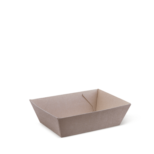 Endura Food Tray #1 Brown 131 x 91 x 50 - Detpak