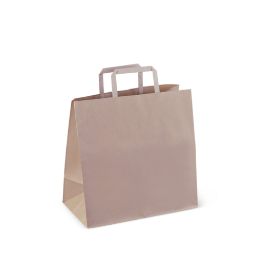 # 5 Flat Handle Bag (10kg) Brown 275 x 280 x 150 - Detpak