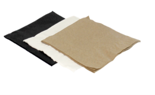 Cocktail Napkin - White - 1/4 fold - 2 ply - Green Choice