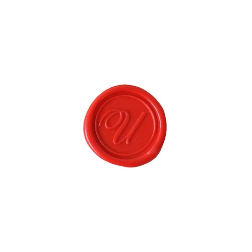 Herbin Wooden Handle Round Seal Copperplate U