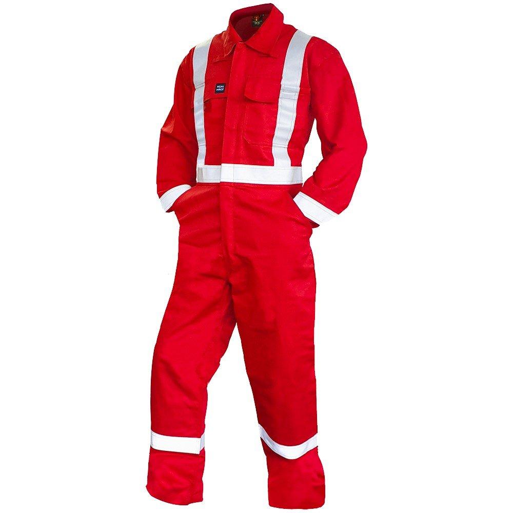 Fr Overall, 240 Gsm.88/12 11 Cal, Red With Tape-Size 6