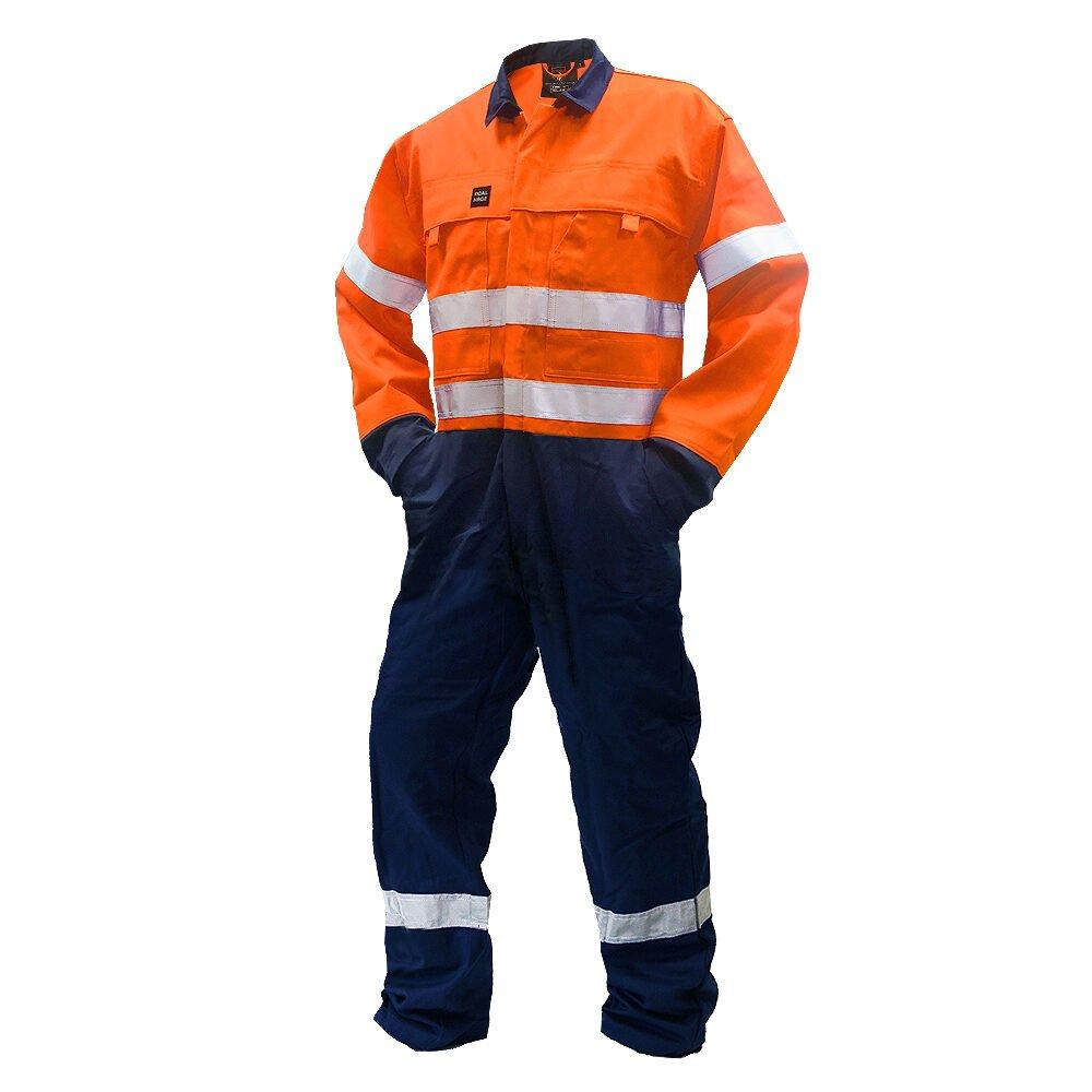 Fr Overall, 240 Gsm.88/12 11 Cal, Oran/Navy D/N Au-Size 4