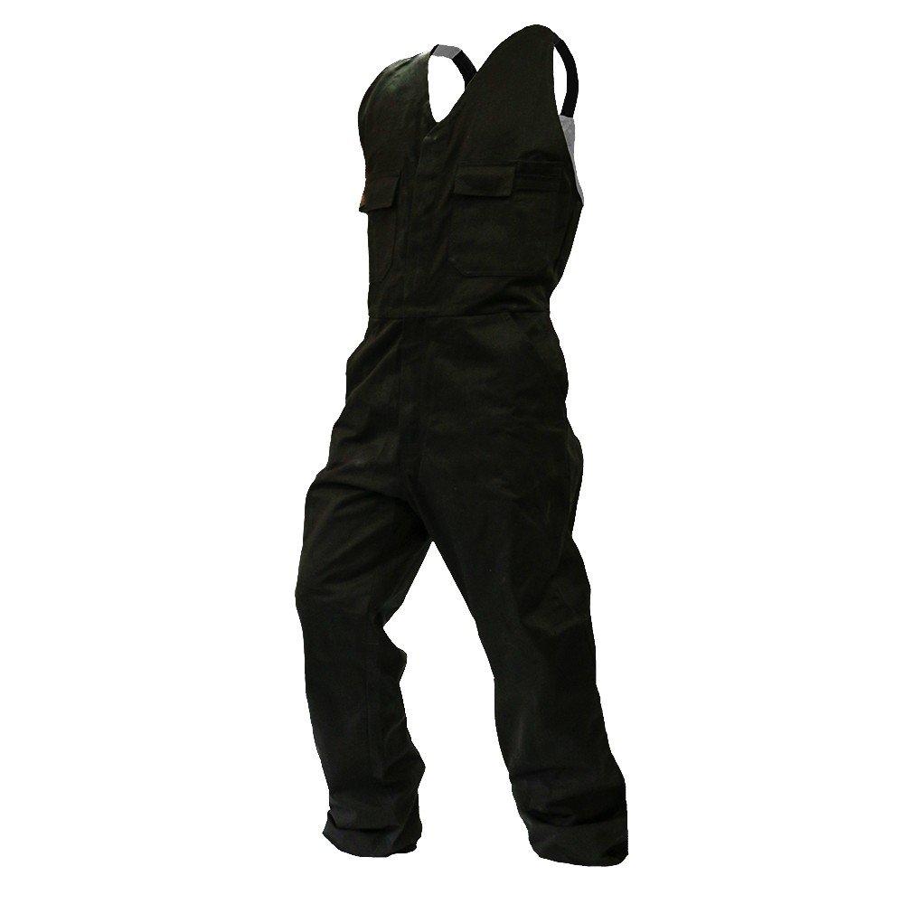 Overall Action Bib, 300Gsm Cotton, Black-Size 6