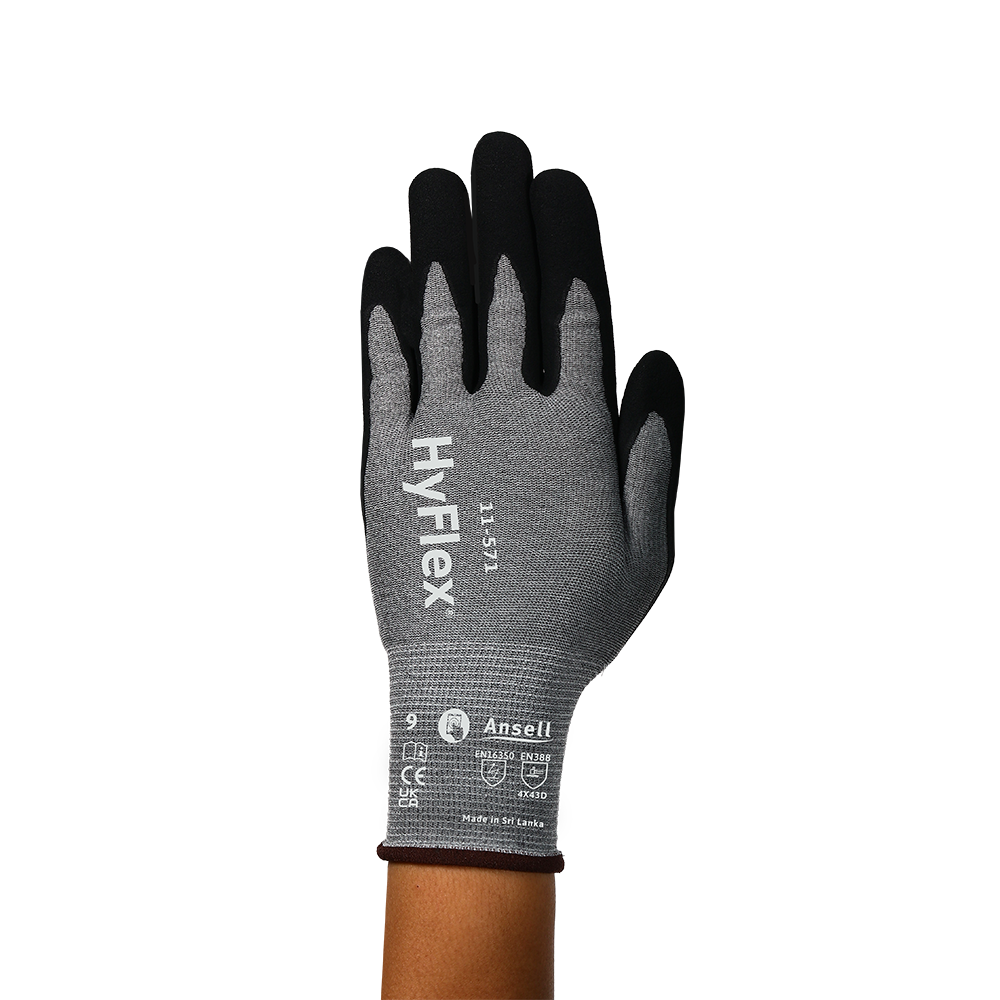 Ansell Hyflex 11-571 Nitrile-Coated Cut Resistant Gloves – Lightweight and Durable - 3XL
