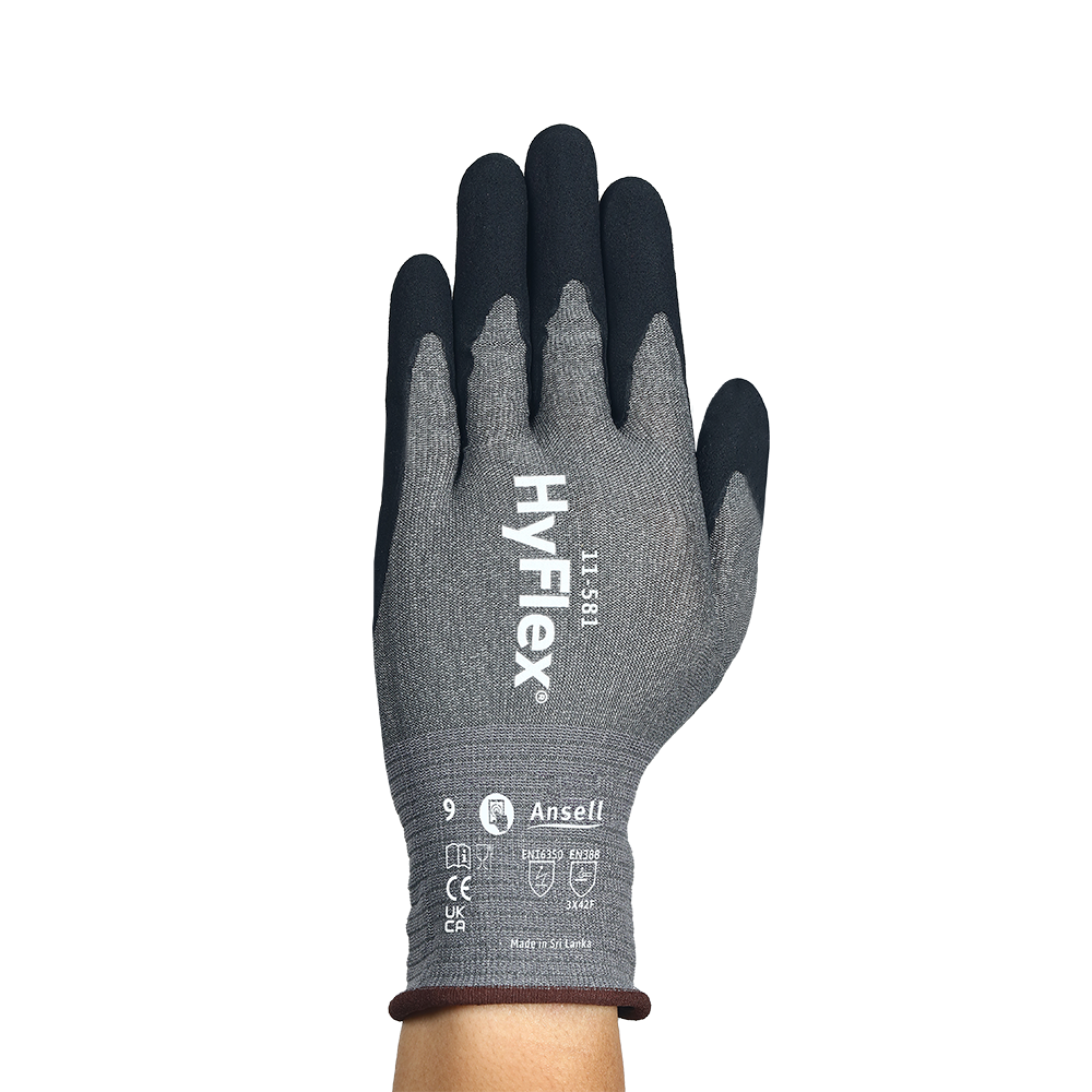 Ansell Hyflex 11-581 Nitrile-Coated Cut Resistant Gloves – Ultra Light, Highest Cut Protection - 3XL