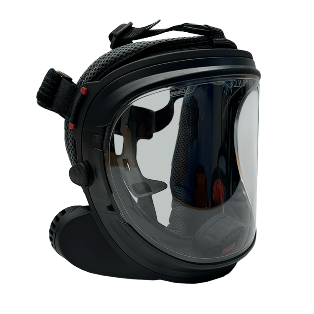 CleanAIR UniMask with 5-Point Head Harness - Neoprene / Cylindrical Cellulose Propionate (Chemical Resistant)