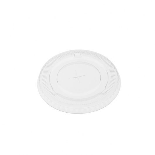 Flat Lid to suit 8oz/10oz PET Clear Cold-Serve Cups - Emperor