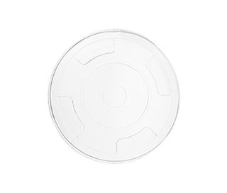 Cold Cup Flat Lid with Straw Slot PLA 96mm - Vegware - Pack 50