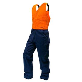 Overall Action Bib, 300Gsm Cotton, Orange/Navy, Do-Size 16