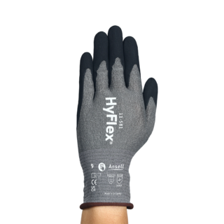 Ansell Hyflex 11-581 Nitrile-Coated Cut Resistant Gloves – Ultra Light, Highest Cut Protection - S