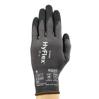 Ansell HyFlex 11-840 Foam Nitrile-Coated General Purpose Gloves – Improved Durability, Grip, and Abrasion Protection - XL