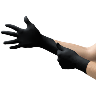Ansell MicroFlex MidKnight 93-732 Nitrile Disposable Gloves – Thin and Strong Design - M